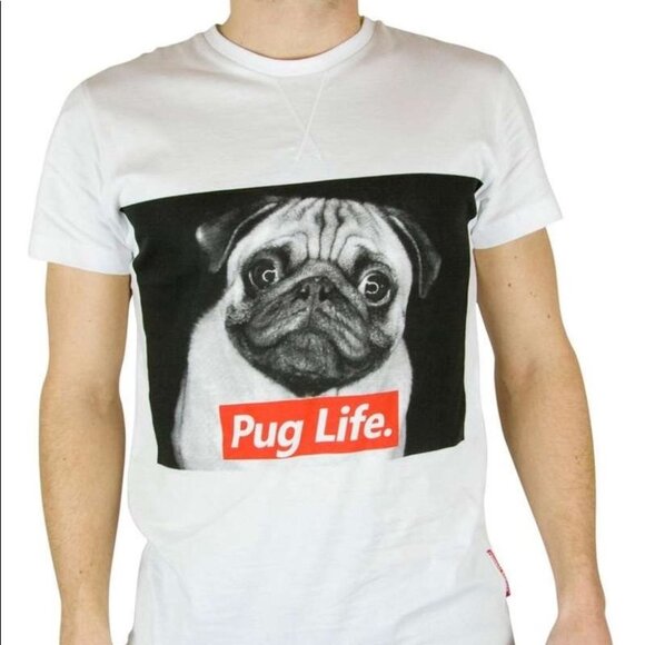 Criminal Damage Pug life white graphic t-shirt  unisex small - Picture 16 of 16